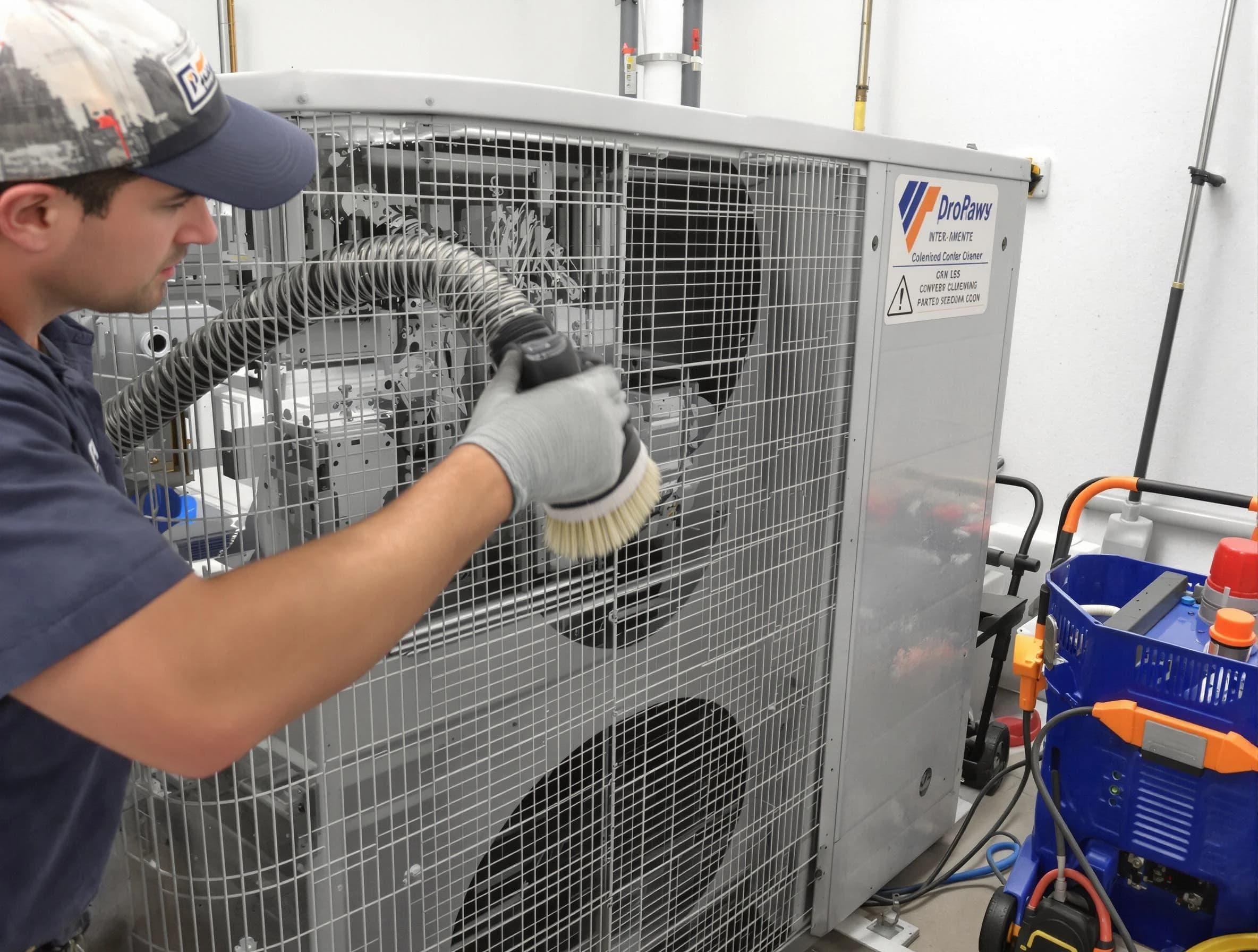 Peachtree Corners Air Duct Cleaning specialist performing precision AC coil cleaning for improved system performance in Peachtree Corners