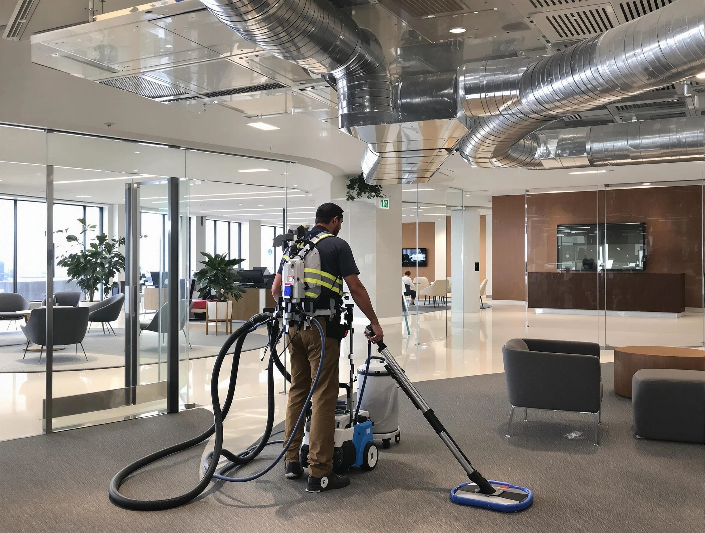 Commercial duct cleaning service by Peachtree Corners Air Duct Cleaning in Peachtree Corners