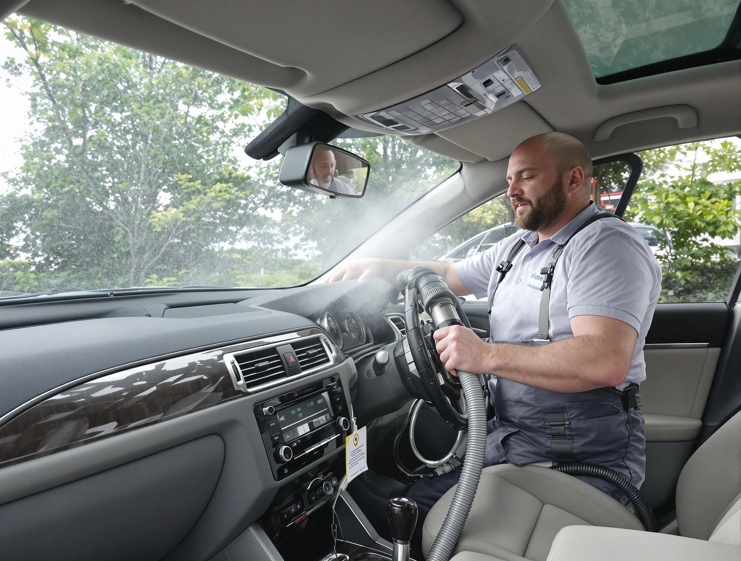 Peachtree Corners Air Duct Cleaning specialist performing professional car duct cleaning in Peachtree Corners
